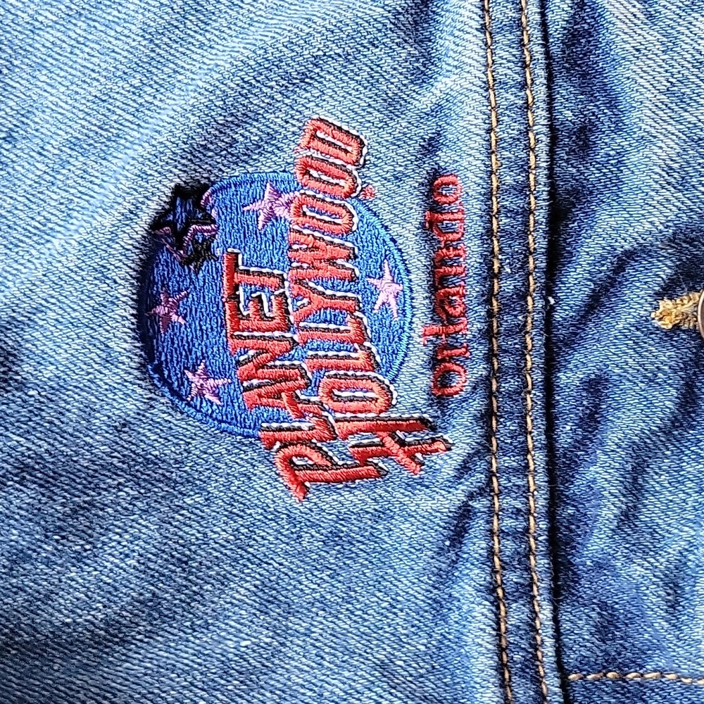 Vintage 90s Planet Hollywood Jean Jacket Small - Picture 5 of 10